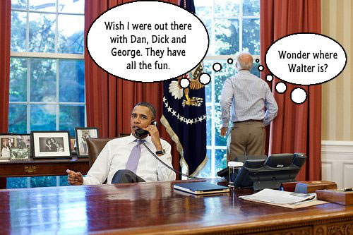All I get to do is stay in the stupid Oval Office and try to solve the stupid debt crisis. Stupid deficit.
